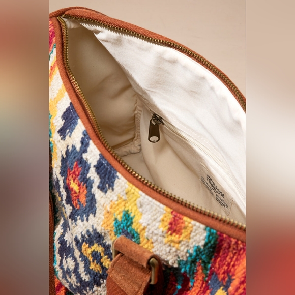 Handmade Boho Chic Boston Bag / Satchel - Navajo Aztec Inspired Design - Picture 11 of 15